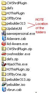 Old folder list.